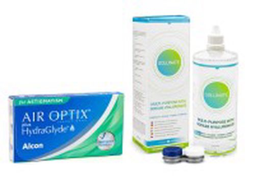 Alcon Air Optix Plus Hydraglyde for Astigmatism (3 šošovky) + Solunate Multi-Purpose 400 ml s puzdrom