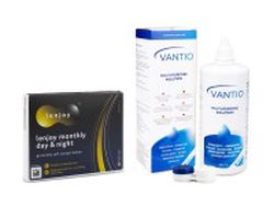 Bausch & Lomb Lenjoy Monthly Day & Night (3 šošovky) + Vantio Multi-Purpose 360 ml s puzdrom