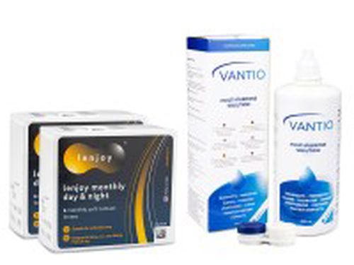 Bausch & Lomb Lenjoy Monthly Day & Night (12 šošoviek) + Vantio Multi-Purpose 360 ml s puzdrom