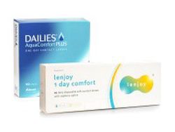 Alcon DAILIES AquaComfort Plus (90 šošoviek) + Lenjoy 1 Day Comfort (10 šošoviek)