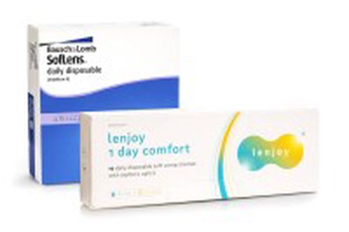 Bausch & Lomb SofLens Daily Disposable (90 šošoviek) + Lenjoy 1 Day Comfort (10 šošoviek)